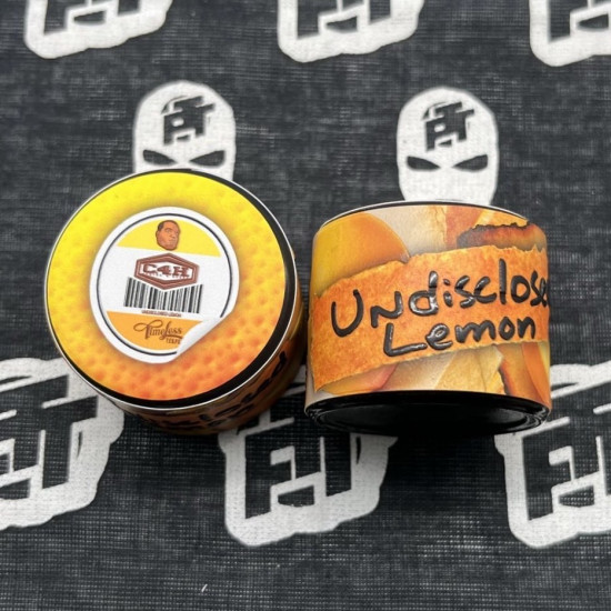 Coming4Headz & Mr. Kushington - Undisclosed Lemons 70u-149u Fresh Press Rosin (1g) - text for pricing